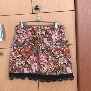 Topshop Tapestry Mini Skirt